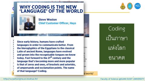 วิทยากรบรรยายพิเศษ หัวข้อ ครูยุคดิจิทัล Coding-CodeMonkey หลักสูตรการพัฒนาข้าราชการครูและบุคลากรทางการศึกษาก่อนแต่งตั้งให้มีและเลื่อนเป็นวิทยฐานะผู้อำนวยการและรองผู้อำนวยการชำนาญการพิเศษ (29 เม.ย. 65)